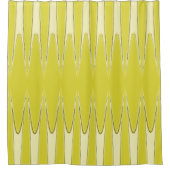 ストリップのブロート-黄色 シャワーカーテン (正面)