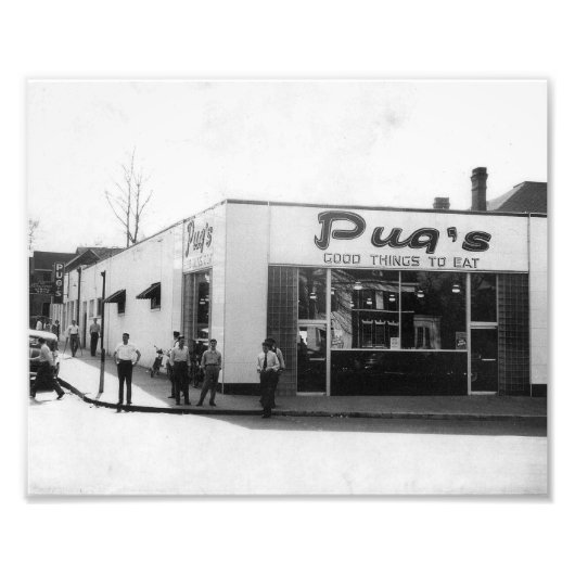 ストリップの上にパグ フォトプリント            (正面)