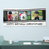 ストリップの写真のコラージュのモザイク壁の芸術/Birthdayを撮影して下さい 横断幕 (トレードショー)