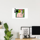 ストリップトランプのポーカージャックスペード ポスター (ホームオフィス)