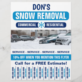 ストリップフライヤーの引き裂き除雪 チラシ