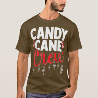 ストリップ模様のチーム 面白いクリスマスお菓子好き キャンディ Tシャツ