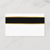 ストリッモダンプ帯シンプル黒スタイリッシュ金ゴールド 名刺 (裏面)