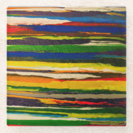 ストリピーカラフル抽象芸術アートコースター ガラスコースター