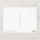 ストリピースブラック&ホワイト猫イラストレーション ポストカード (裏面)