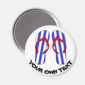 ストリピービーチサンダルビーチサンダルカスタム文字 マグネット (正面/裏面)