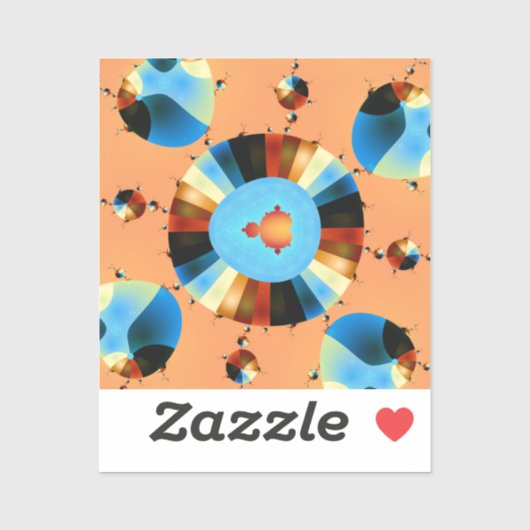 ストリペイマンデルブロットフラクタル シール (シート)