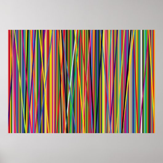 ストリペスコルで作られた明るい背景とカラフル ポスター (正面)