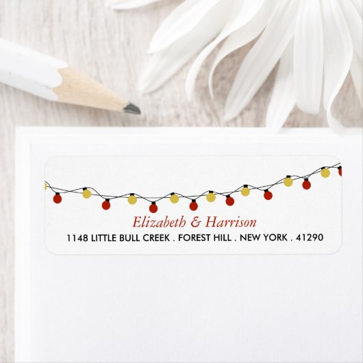 ストリモダンングライト、赤と金ゴールド結婚の ラベル (インサイチュ)