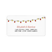 ストリモダンングライト、赤と金ゴールド結婚の ラベル (正面)