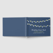 ストリモダンングライト、黄色と白結婚の ゲストブック (全面)