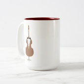 ストリンおもしろいグベース音楽楽器 ツートーンマグカップ (正面左)