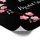 ストリンお洒落グライトブラックブライダルシャワー ポスター (角)