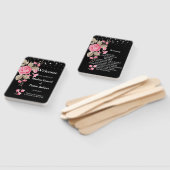 ストリンお洒落グライトブラック結婚式 プログラム ハンドファン (組立なし)