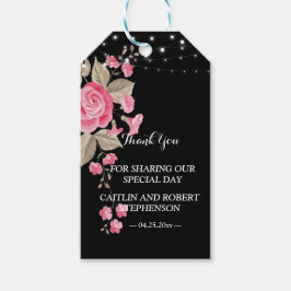 ストリンお洒落グライト黒感謝していユー ギフトタグ