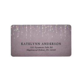 ストリンエレガントグきらめくライトの結婚Mauve ラベル