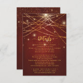 ストリンエレガントグきらめくラ結婚イトの詳細 エンクロージャーカード (正面/裏面)