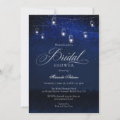 ストリンエレガントグライトブルーナイトブライダルシャワー 招待状 (正面)