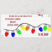 ストリングオブライツホリデーパーティ招待状 招待状 (正面/裏面)