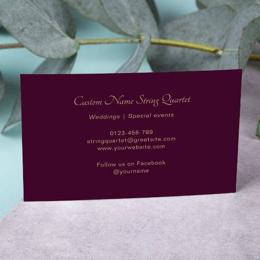 ストリングカルテットプロフェッショナルミュージシャンブルゴーニュ 名刺