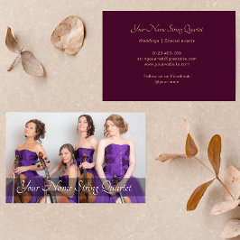 ストリングカルテット写真テンプレートミュージシャンブルゴーニュ 名刺