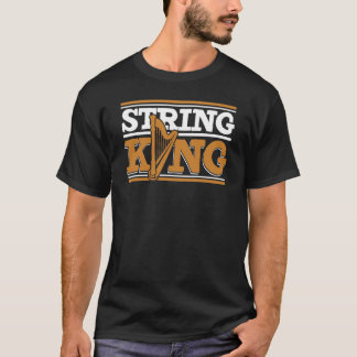 ストリングキングペダル竪琴ハーピスト金剛峰ハープ奏者 Tシャツ