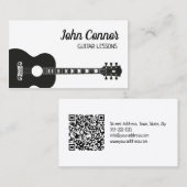 ストリングギタープライベートレッスンミュージック先生シンプル 名刺 (正面/裏面)