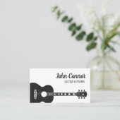 ストリングギタープライベートレッスンミュージック先生シンプル 名刺 (スタンド正面)