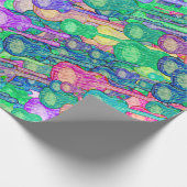 ストリングギタ鮮やかーモチーフスケッチパターン ラッピングペーパー (角)