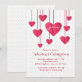 ストリングコンアモーレハートの招待状 招待状 (正面/裏面)