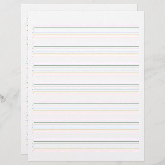 ストリングスカラフルコースティックギター音楽シート (正面/裏面)