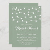 ストリングラお洒落イツセージグリーンブライダルシャワー 招待状 (正面/裏面)