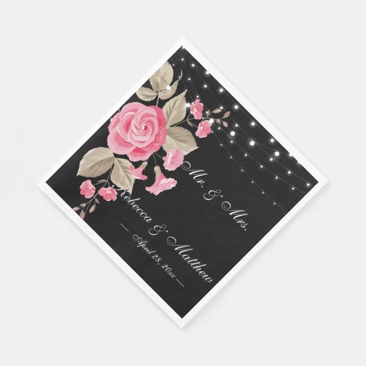 ストリングラお洒落イト（黒） スタンダードランチョンナプキン (角)