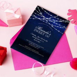 ストリングライツエレガントスウィート16thバースデーパーティー 招待状