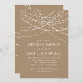 ストリングライツクラフトカップルウェディングシャワー 招待状 (正面/裏面)