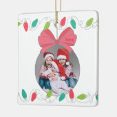 ストリングライツクリスマスフォトオーナメント セラミックオーナメント (左)