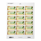 ストリングライツサンセットビーチ結婚式 ラベル (フルシート)