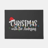 ストリングライツサンタハットクリスマス ドアマット (正面)