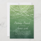 ストリングライツセージグリーン誕生日ブランチ 招待状 (正面)