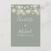 ストリングライツセージ結婚グリーン詳細 エンクロージャーカード (裏面)