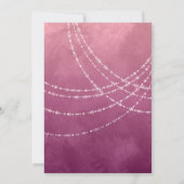 ストリングライツダスティバラピンク誕生日ディナー 招待状 (裏面)