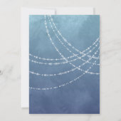 ストリングライツダスティブルーブライダルシャワー 招待状 (裏面)