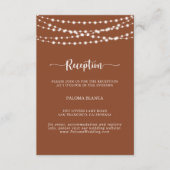 ストリングライツテラコッタウェディングレセプション エンクロージャーカード (正面)