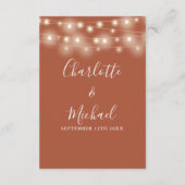 ストリングライツテラコッタ結婚の詳細 エンクロージャーカード (裏面)