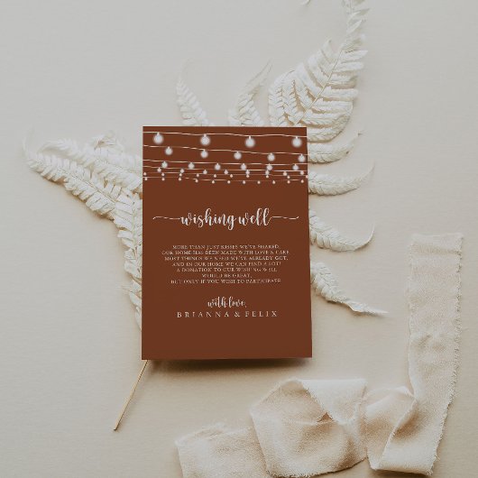 ストリングライツテラコッタ結婚の願い井戸 エンクロージャーカード