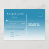 ストリングライツトロピカルビーチ披露宴ディナー インビテーションポストカード (裏面)