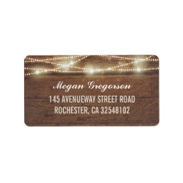 ストリングライツバーンウッド素朴 ラベル