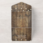 ストリングライツバ素朴ンウッドカントリー オールインワン招待状 (外側)