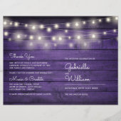 ストリングライツパープルウッド結婚式 プログラム (正面)