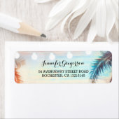 ストリングライツパームズビーチサンセットリターンズ結婚ーズ ラベル (インサイチュ)